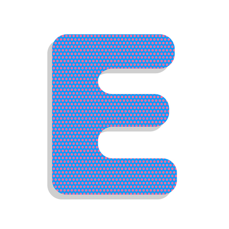 Letter E sign design template element. Vector. Neon blue icon wiのイラスト素材