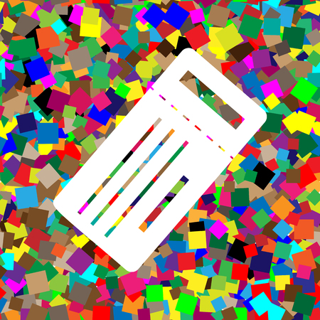 Ticket simple sign. Vector. White icon on colorful background wiのイラスト素材