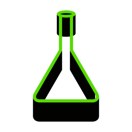 Laboratory glass sign Green iconのイラスト素材
