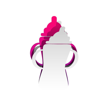 Baby bottle sign. Vector illustration.のイラスト素材