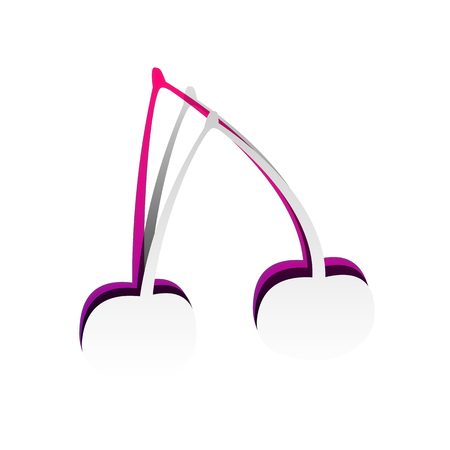 Cherry sign illustration. Vector illustration.のイラスト素材