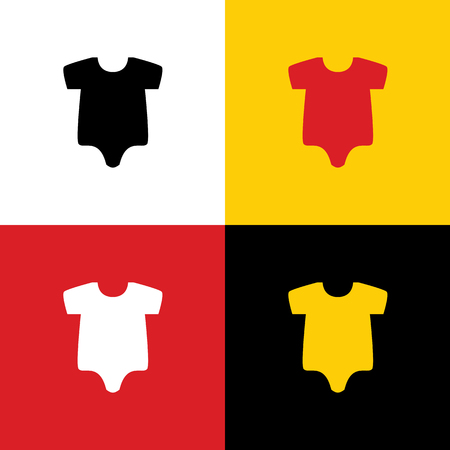 Baby cloth illustration. Vector. Icons of german flag on corresponding colors as background.のイラスト素材