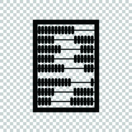 Abacus sign. Black icon on transparent background.のイラスト素材