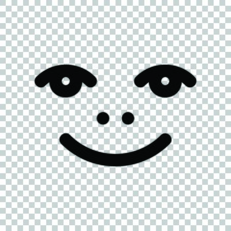 Smile icon. Black icon on transparent background.のイラスト素材