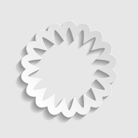 Mandala geometry sign. Paper style icon.のイラスト素材