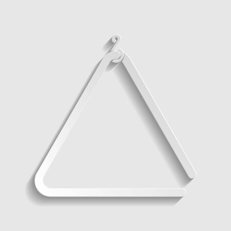 Triangle line sign. Paper style icon.のイラスト素材
