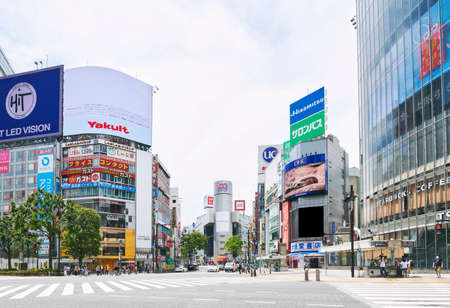 Tokyo Shibuya Scramble Intersectionのeditorial素材