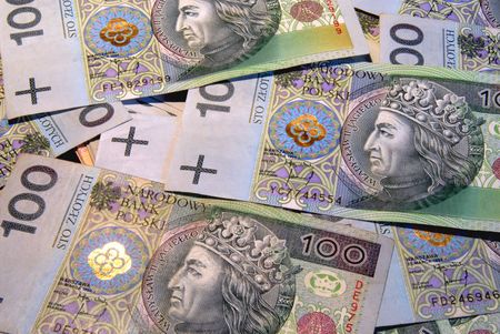 Money spread out in a fan positionの写真素材