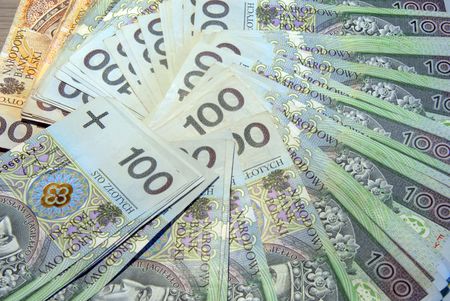 Money spread out in a fan position