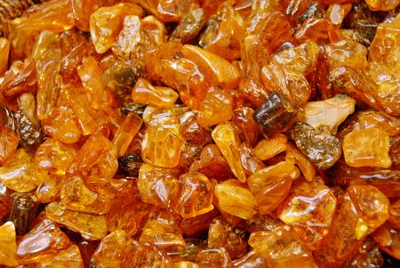 Natural beauty. Heap of opaque amber, background.の写真素材