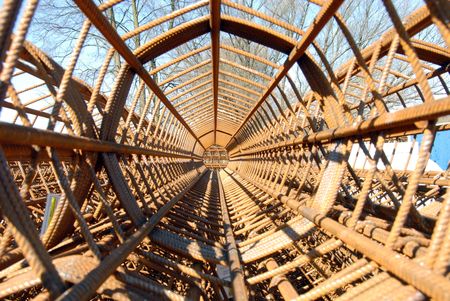 steel reinforcement rods being used in the ongoing harbour improvements