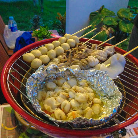 grilled seafoodの写真素材