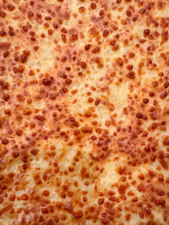 Golden Baked Cheese Texture on Pizza..の写真素材