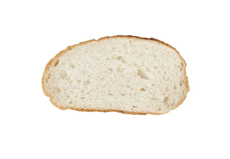 Slice of bread isolated on white. の写真素材