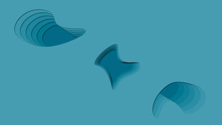 Blue paper cut abstract background.の写真素材