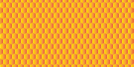 Orange hexagonal shaped abstract background illustration.の写真素材