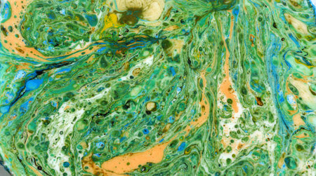 Marble abstract acrylic background. Marbling artwork texture. Agate ripple pattern. Gold powder.の写真素材