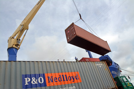 Container terminal in Rotterdam.