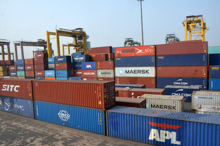 Containers at the port of Ho Chi Minh City, Vietnam