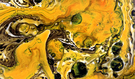 Marble abstract acrylic background. Agate ripple pattern. Gold powder.