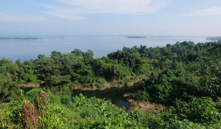 Landscape view of kaptai lake,bangladesh