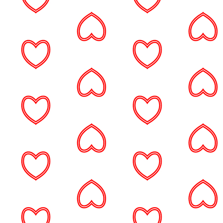 Vector seamless pattern with nice hearts on background.のイラスト素材