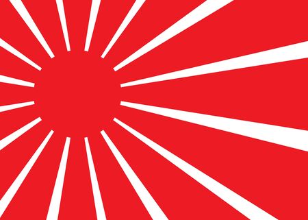 Flag of Japan. Celled stylization japanese national flag. Vector illustrationのイラスト素材