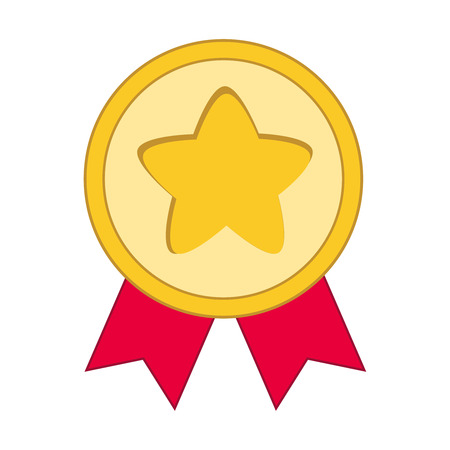 Medal Icon in trendy flat style isolated on background. Medal symbol for your web site design, logo, app, UI. Vector illustration, EPS10.のイラスト素材