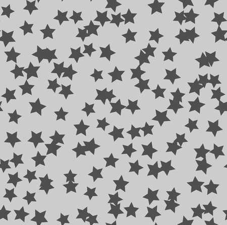 Nice cartoon star pattern with different stars icons on dark backgroundのイラスト素材