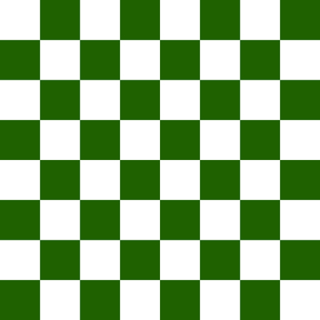 Chessboard or checker board seamless pattern in green and white. Checkered board for chess or checkers game. Strategy game conceの写真素材