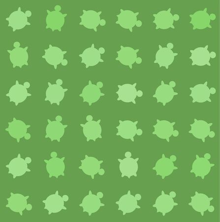 Repetitive colorful turtle pattern in different position movementのイラスト素材