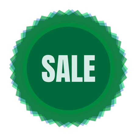 Special offer sale tag. Discount symbol retail. Colorful sticker sign price isolated from white background. Label in modern graphic style vector illustration.のイラスト素材
