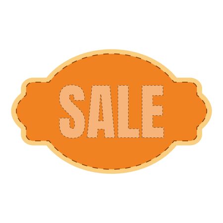Special offer sale tag. Discount symbol retail. Colorful sticker sign price isolated from white background. Label in modern graphic style.のイラスト素材