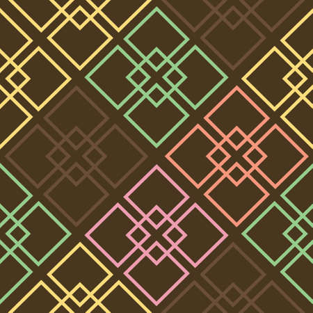 Simple geometric repeating pattern with colorful squares. Seamless abstract pattern with shapes....