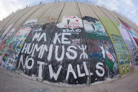 WEST BANK, PALESTINE - The Israel West Bank Barrierのeditorial素材
