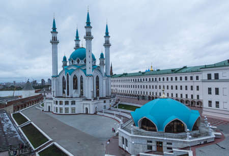 KAZAN, RUSSIA - The beautiful Kul Sharif Mosque in Kazan, Russiaのeditorial素材