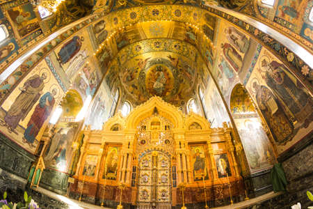 SAINT PETERSBURG, RUSSIA - Interiors of the roof of the cathedrals in Saint Peters burg