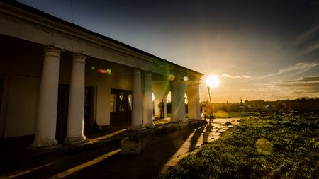 Beautiful sunset at the Colonnadeの写真素材