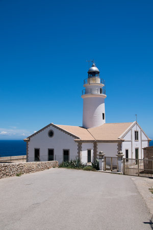 Capdepera lighthouse in Cala Ratjada Mallorca Spainの写真素材
