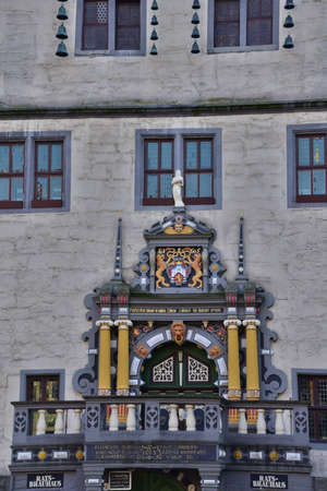 The town hall in Hann MÃ¼nden in the GÃ¶ttingen districtの写真素材