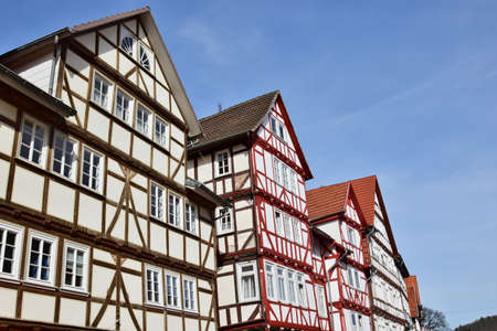 Old half-timbered house in Eschwegeの写真素材
