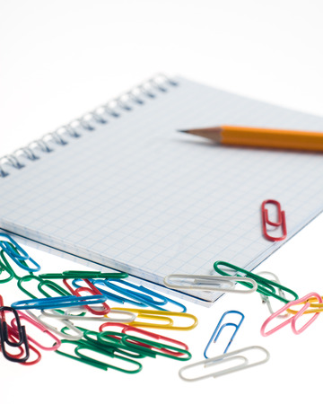 Pencil on the notepad compositionの写真素材