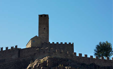 Castelgrande of Bellinzona, Ticino, Switzerlandのeditorial素材