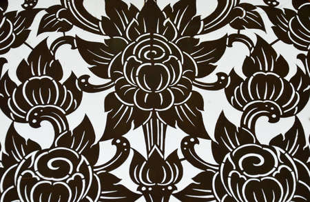 antique lotus wall grayscale
