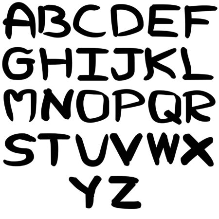 Alphabets typoのイラスト素材