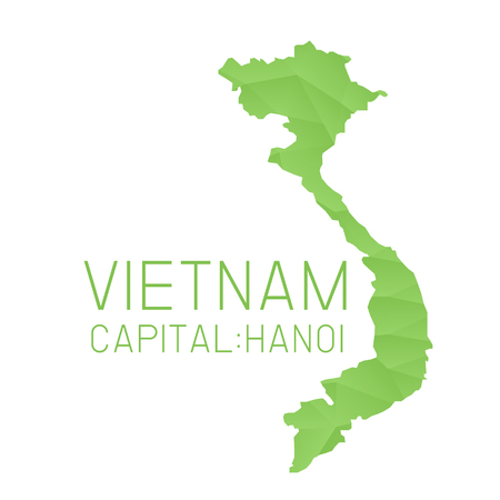 Vietnam map geometric backgroundのイラスト素材