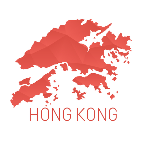 Hong Kong map geometric backgroundのイラスト素材