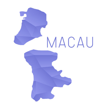 Macau map geometric backgroundのイラスト素材