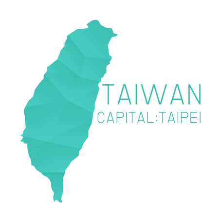 Taiwan map geometric backgroundのイラスト素材