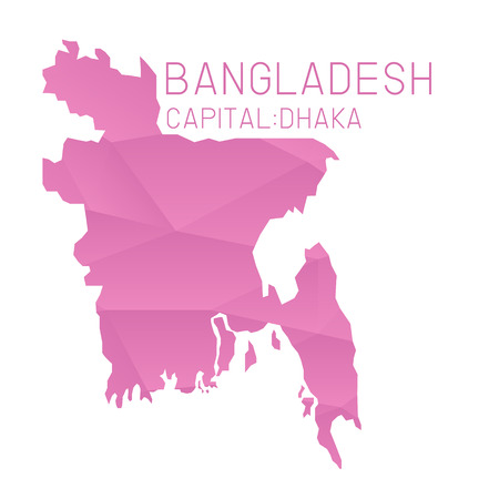 Bangladesh map geometric backgroundのイラスト素材